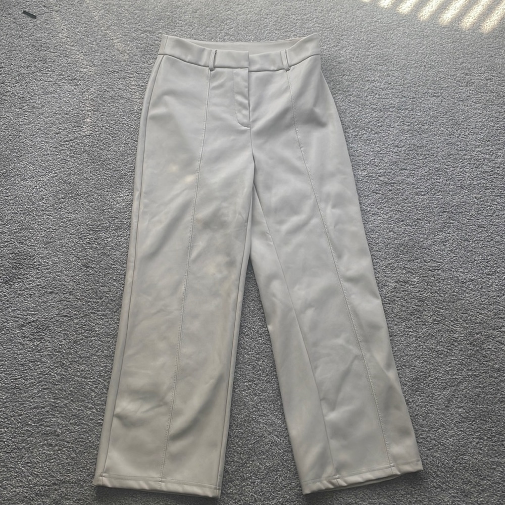 Faux leather pants